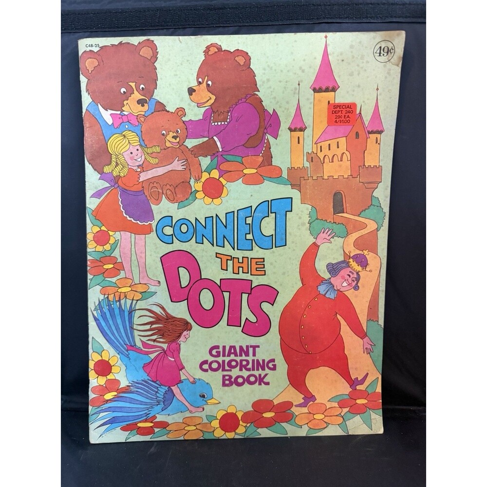 Vintage Connect The Dots Giant Children’s Coloring Book